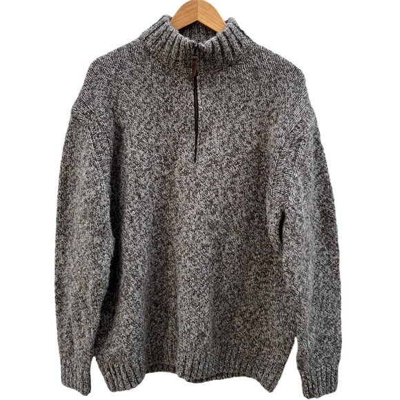 Woolrich  Eco Rich Woodward Half Zip Wool Sweater in Hazelnut Size XL - Picture 8 of 15